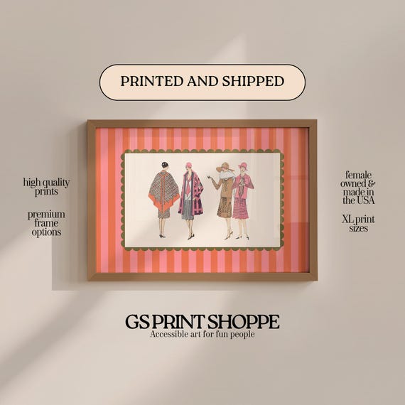 Fashion Girls One Horizontal Art Print
