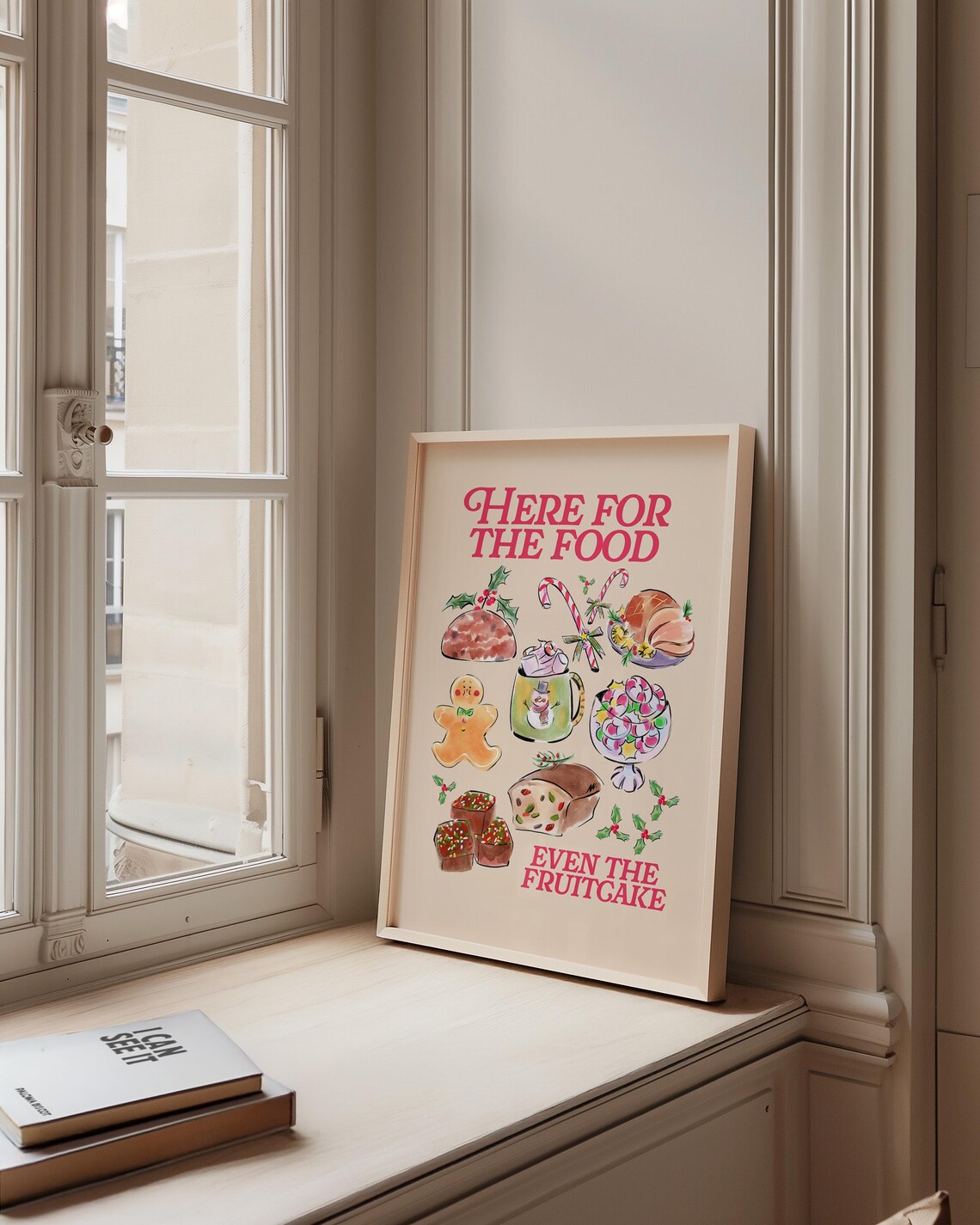 Holiday Bar Cart Print Holiday Food Cocktail Poster Bar Cart Decor Trendy Christmas Drinks Xmas Poster Gs Print Shoppe - Image 2