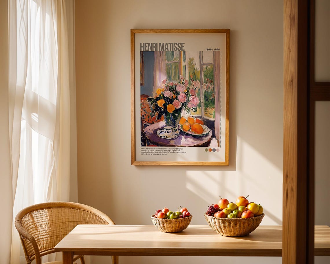 Henri Matisse Roses Still Life Impressionist Floral Art Poster - Image 2
