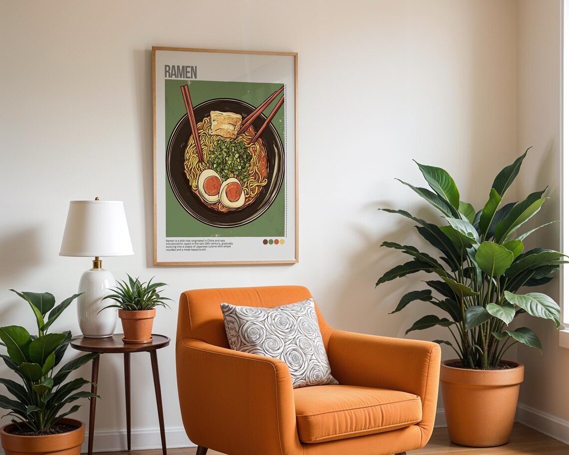 Ramen Noodle Bowl Soft Eggs Green Onions Japanese Food Poster - Image 4