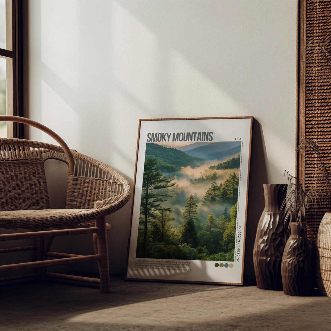 Great Smoky Mountains Misty Forest National Park Travel Poster - Image 7