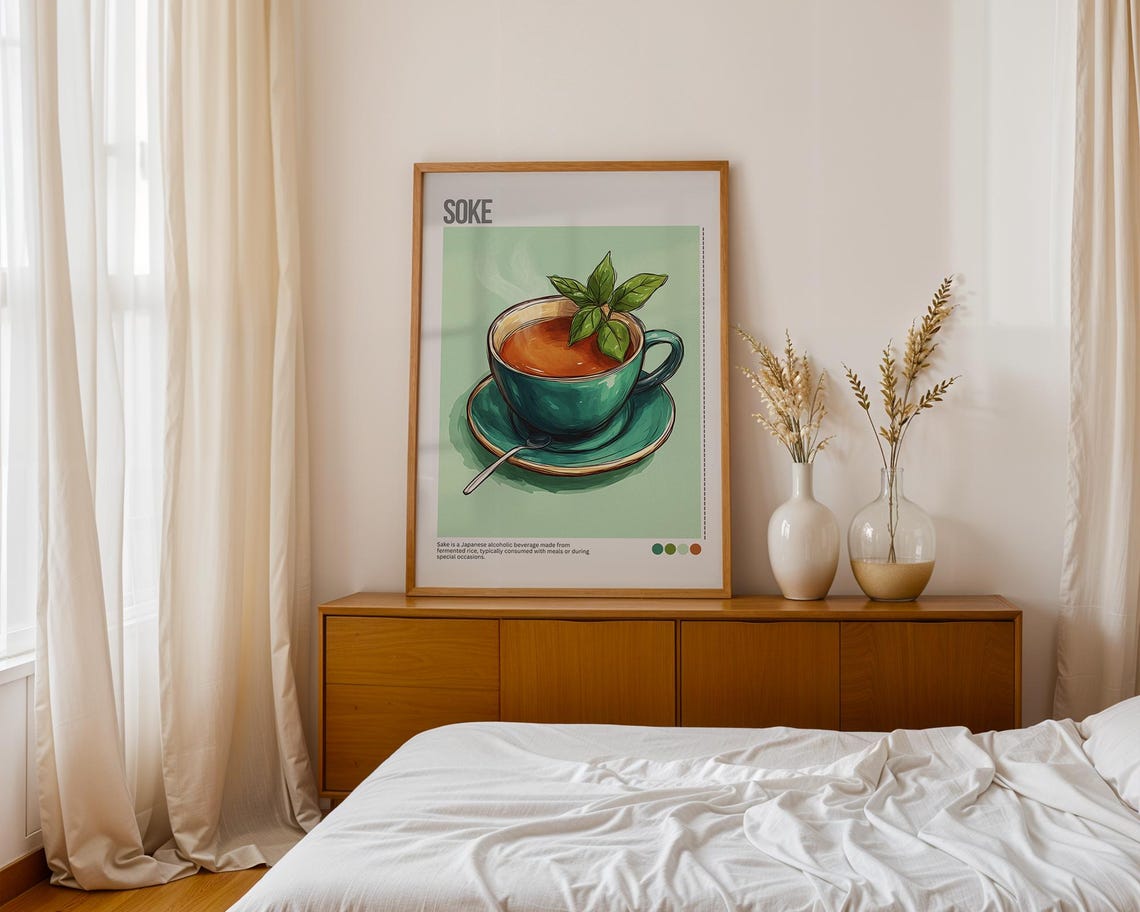 Modern Kitchen Decor Minimalist Coffee Wall Art Soke Soke Tea Korean Soke Poster Coffee Gifts Wall Art - Image 6