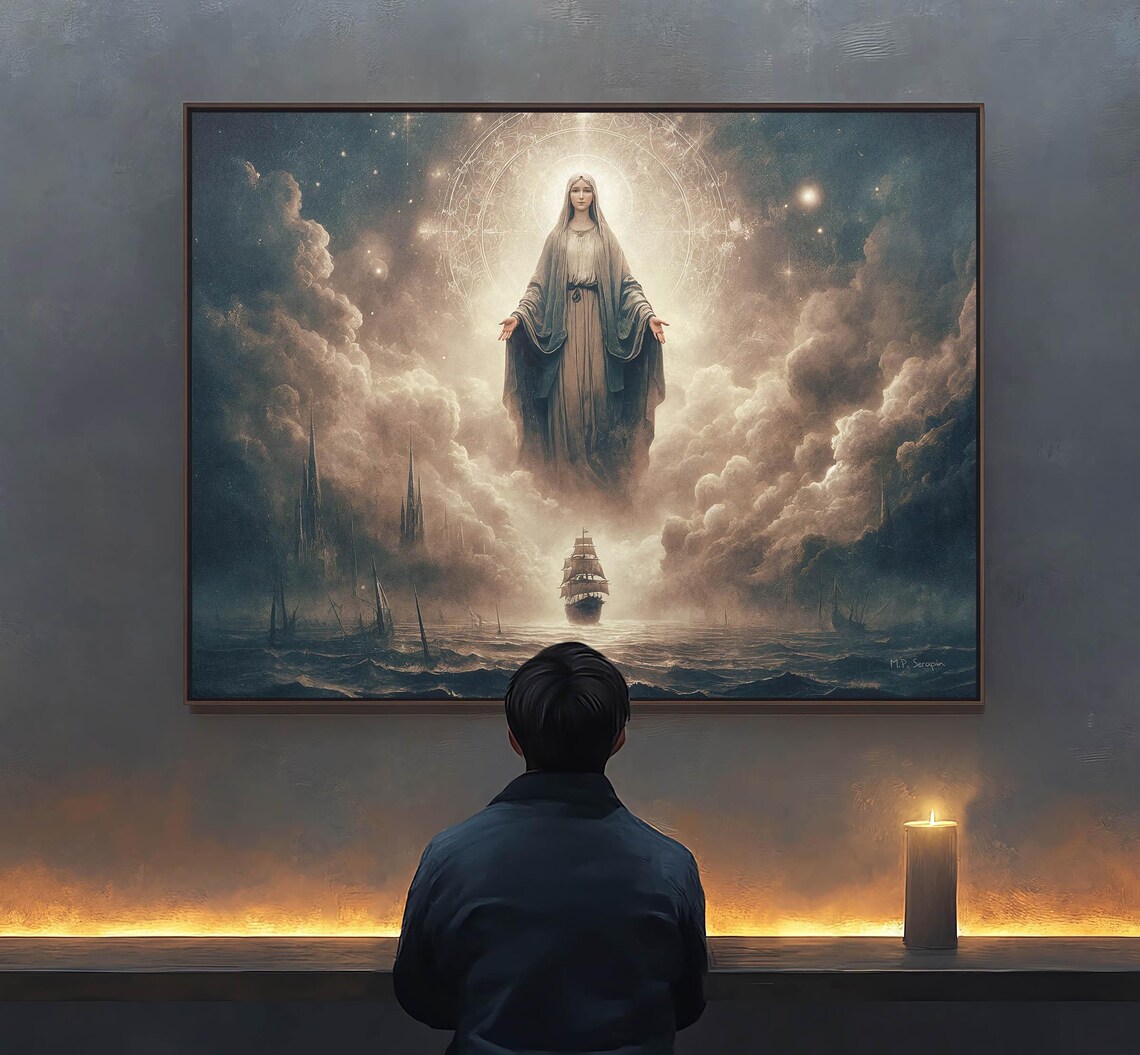 Star of the Sea Stella Maris Catholic Art Print - Image 2