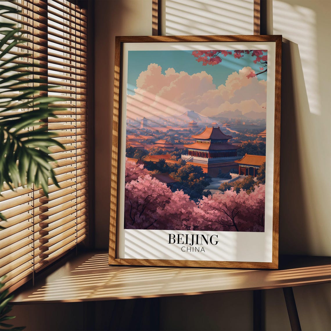 Beijing Forbidden City Spring Blossom Panorama Imperial China Poster - Image 3