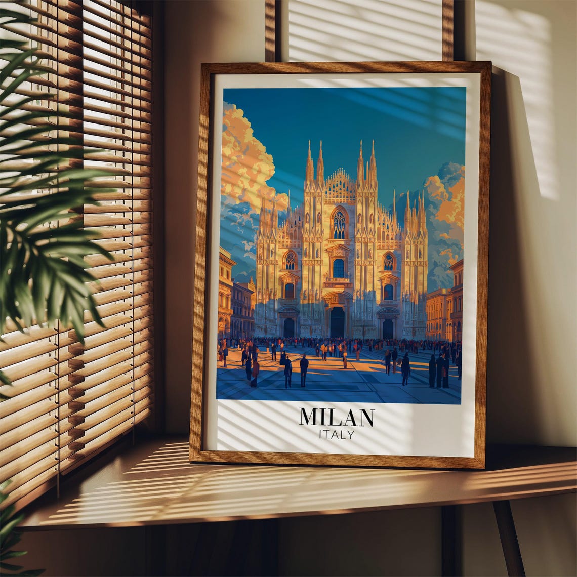 Milan Duomo Cathedral Bustling Piazza Daylight Italy Travel Poster - Image 4