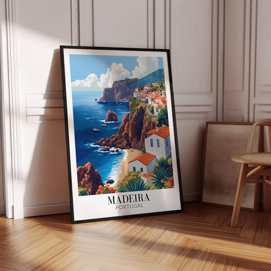 Madeira Fishing Village Rocky Cove Fishing Boats Travel Poster - Image 4