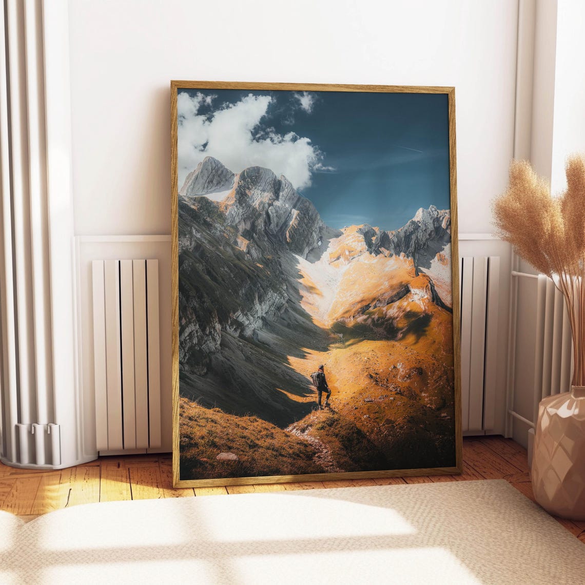 Lone Hiker On High Appenzell Ridge Dramatic Swiss Alpine Peaks Poster - Image 4