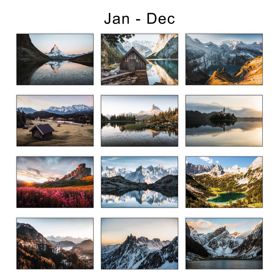 The Alps 2025 Landscape Photography Wall Planner - Image 4
