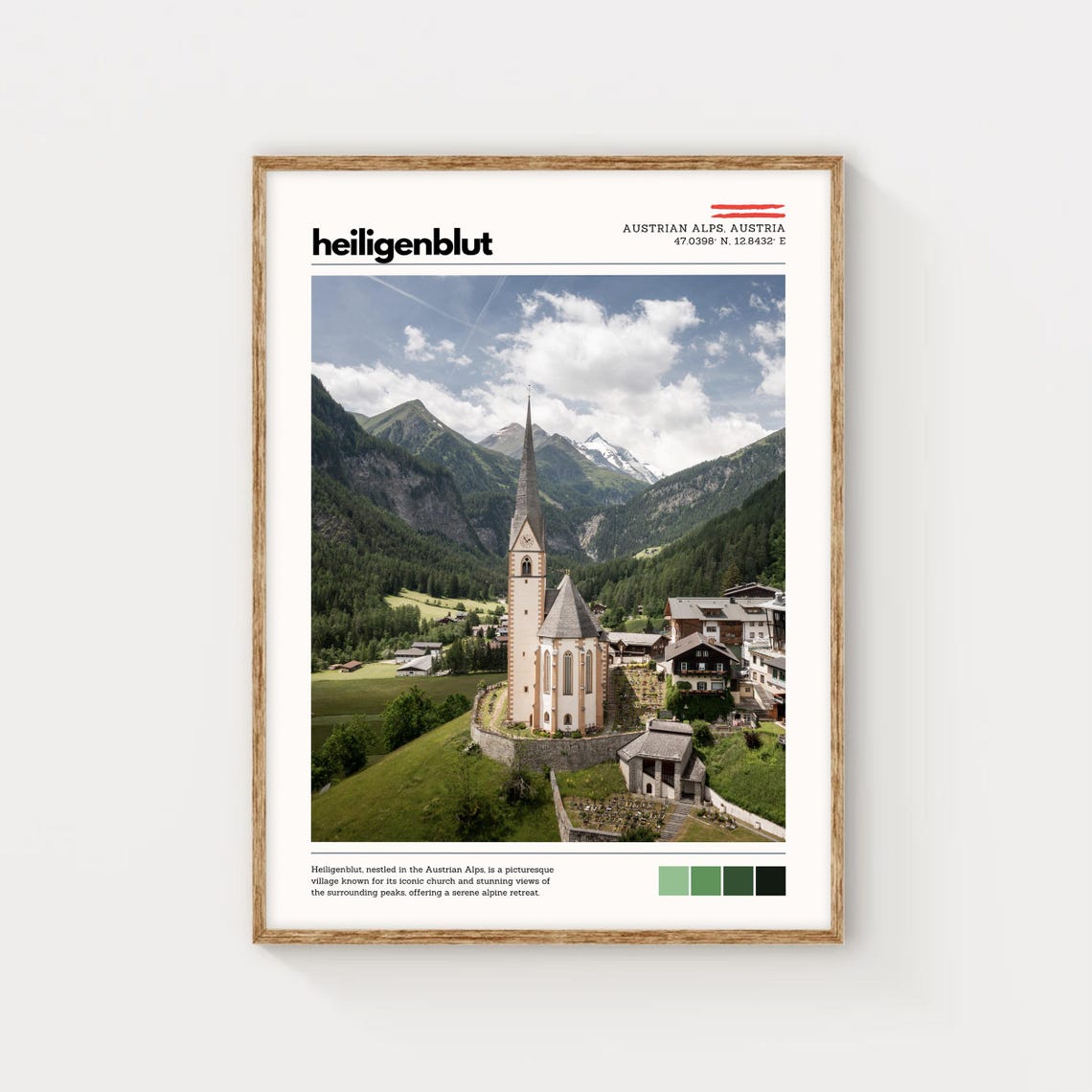 Heiligenblut Austria Alpine Village Church Mountain Valley Poster - Image 5