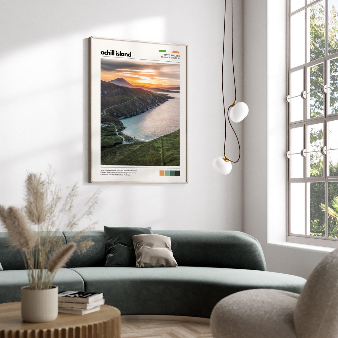 Achill Island Ireland Sunset Over Rugged Atlantic Coastline Poster - Image 5