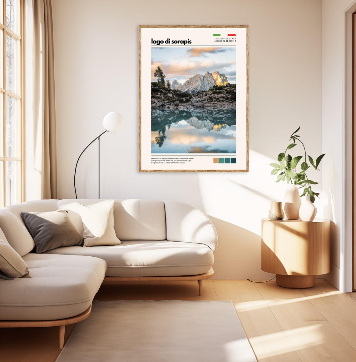 Lago Di Sorapis Dolomites Italy Alpine Lake Reflection Poster - Image 3