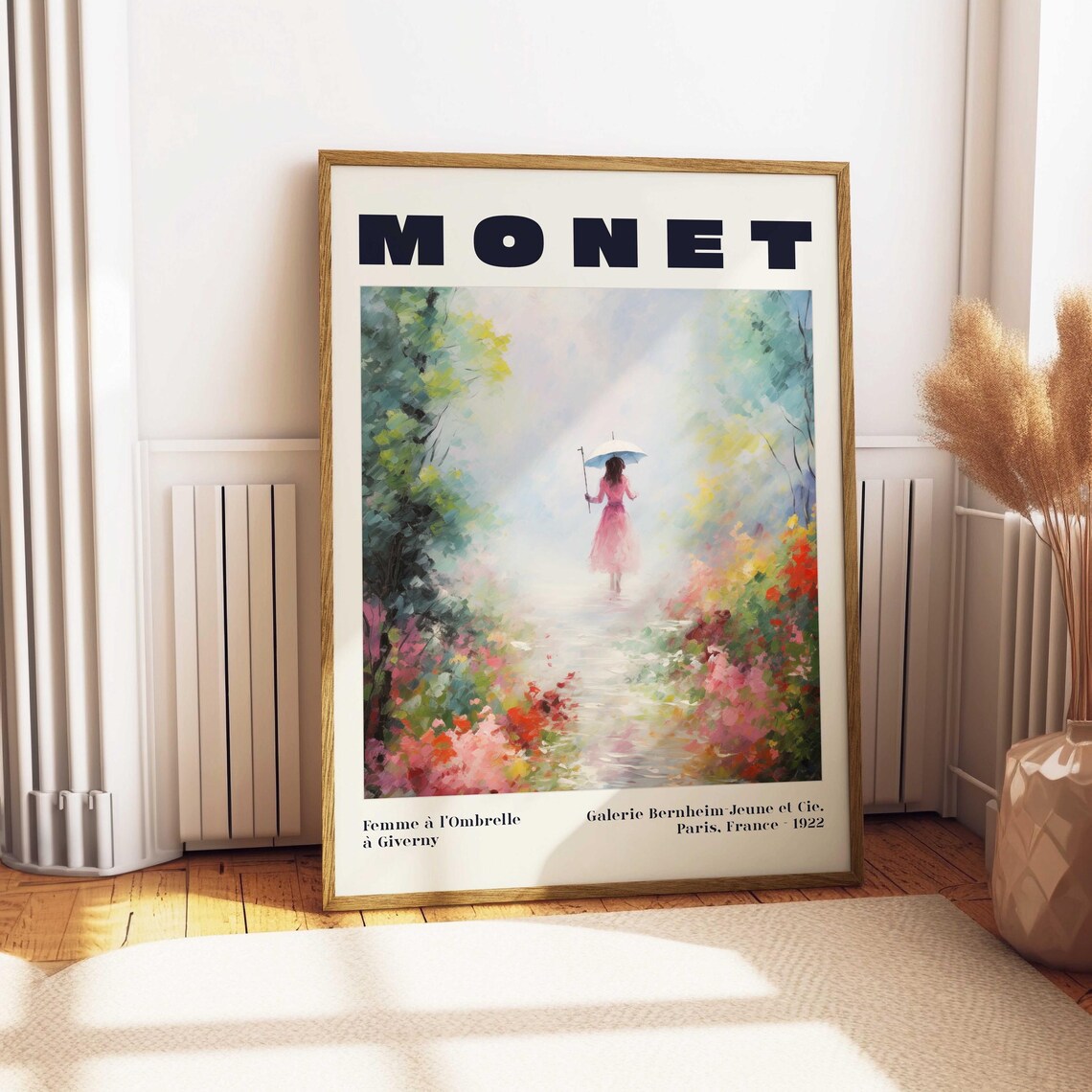 Monet Woman With Umbrella Garden Exhibition Poster Impressionist Art Gift - Image 4