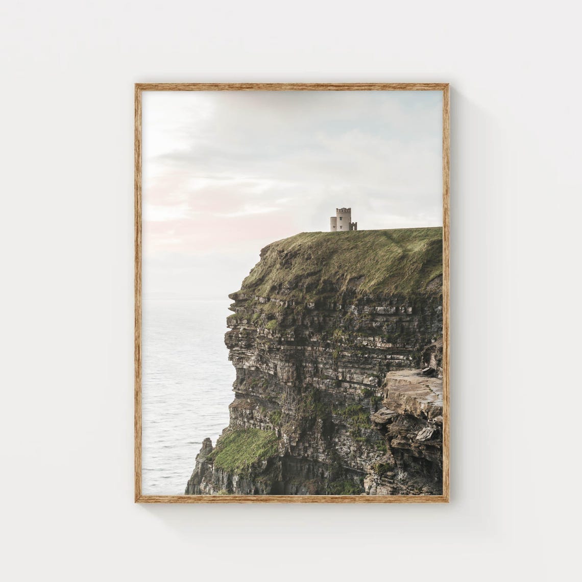 Cliffs Of Moher At Sunset With Obriens Tower County Clare Poster