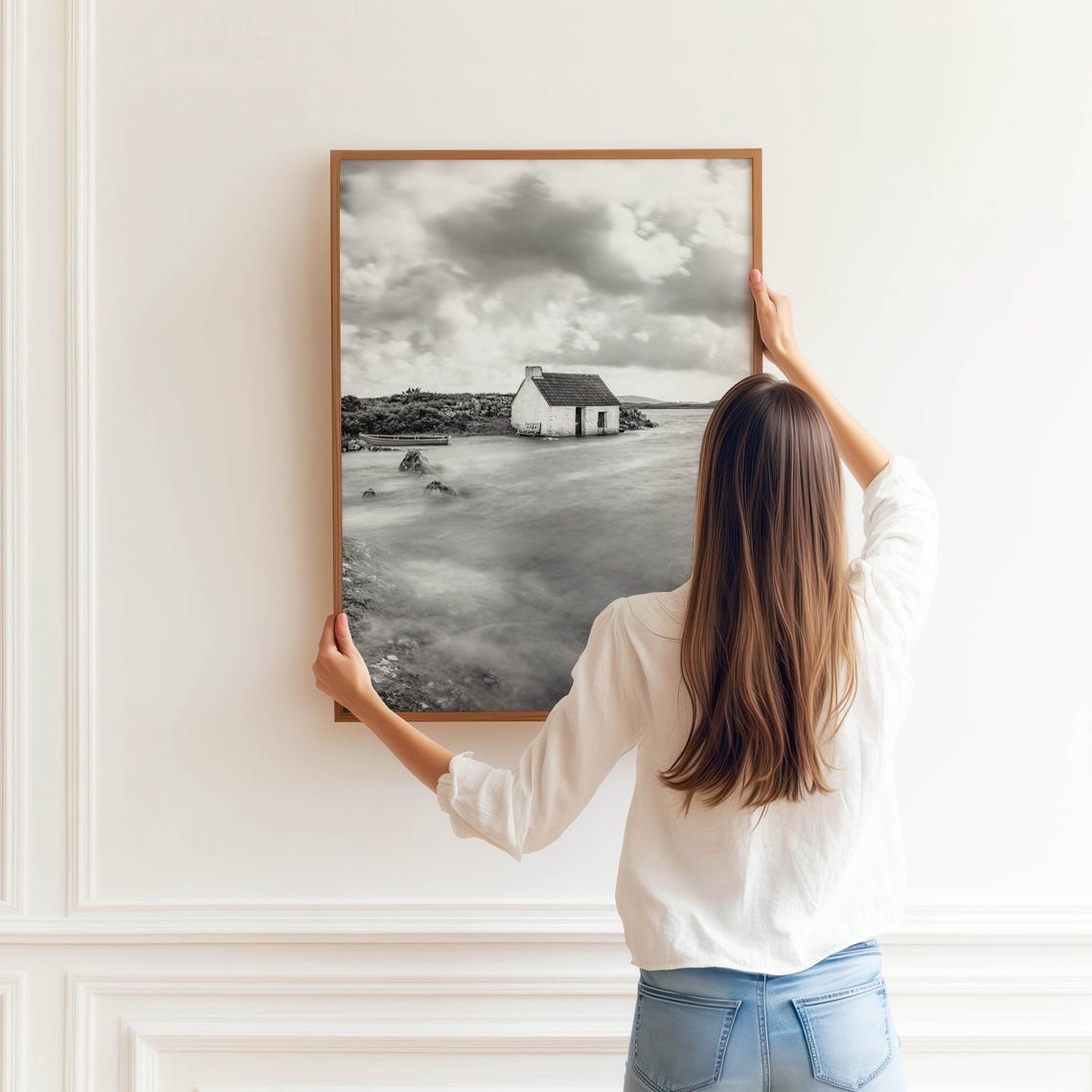 The Fishermans House Connemara National Park Galway Ireland Irish Black And White Photography Wall Art Print Irish Gifts - Image 3