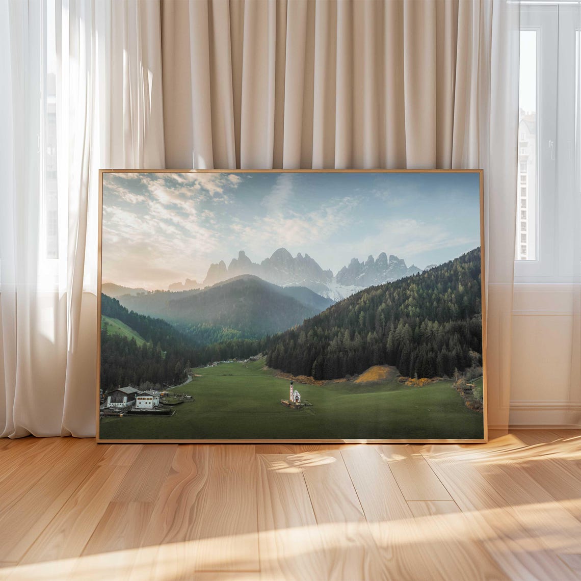 Santa Maddalena Church in Val di Funes Dolomites Italy Poster - Image 4