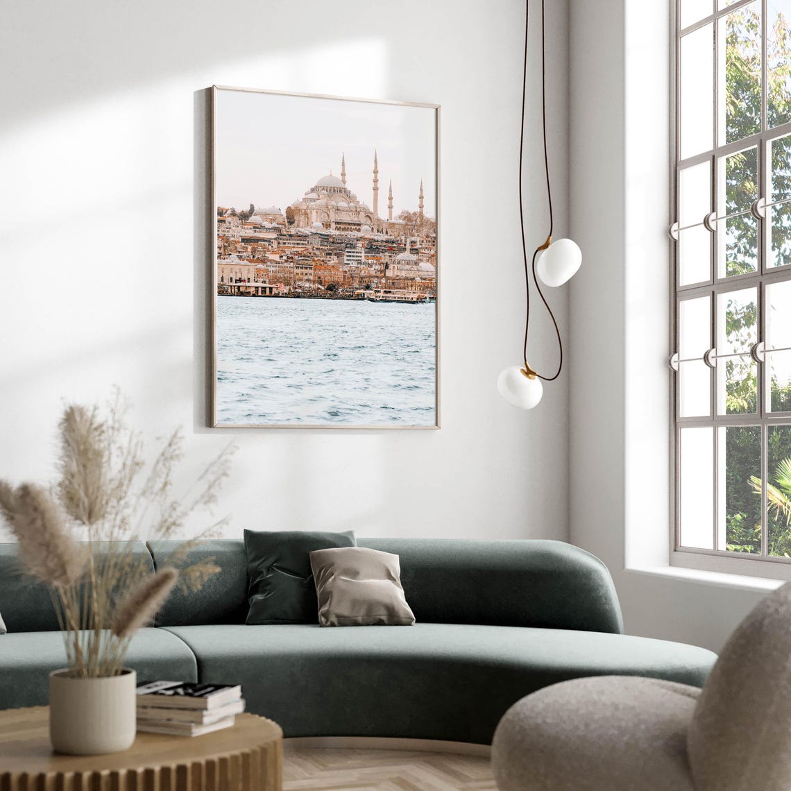 Istanbul Waterfront Grand Ottoman Mosque And Minarets Turkey Poster - Image 3
