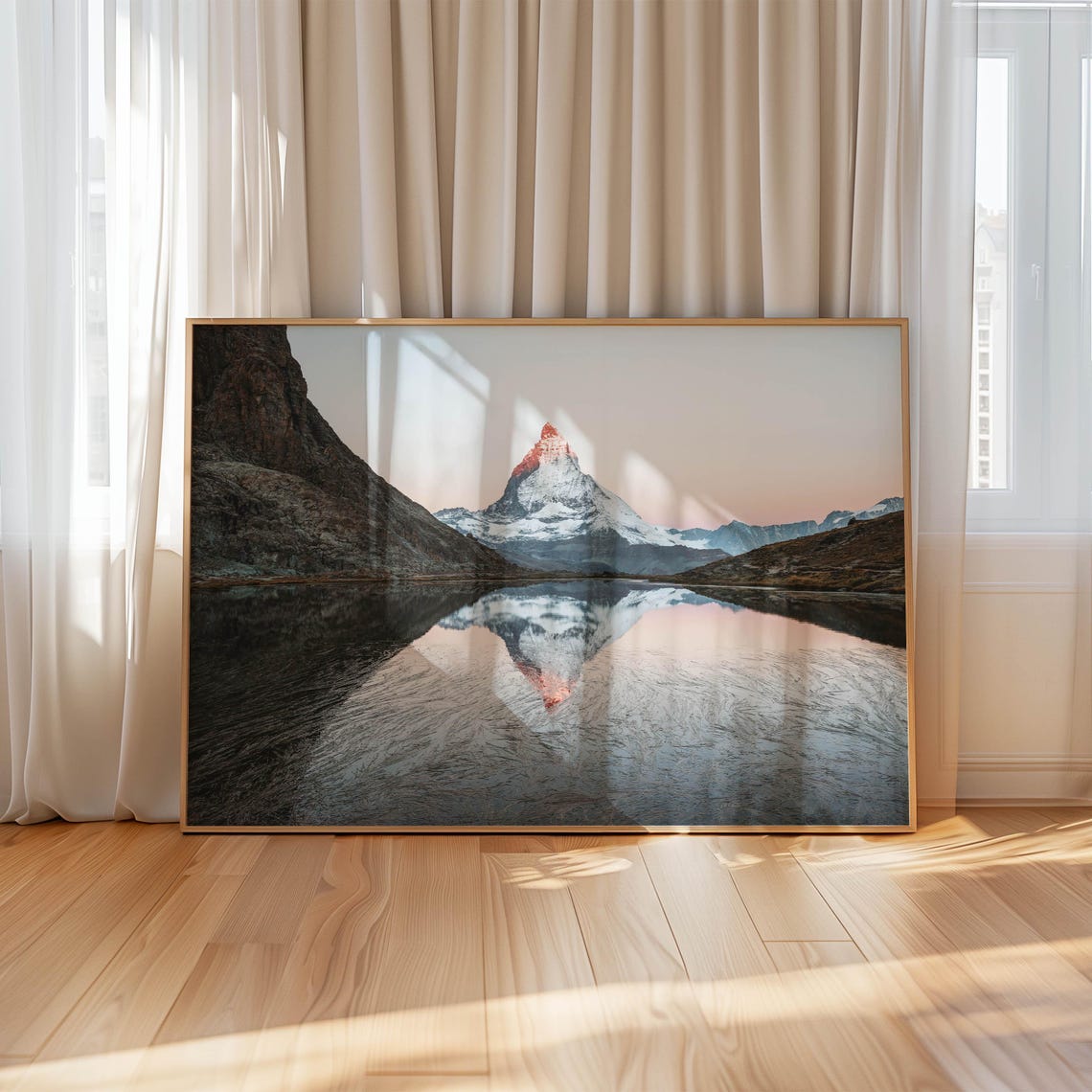 Matterhorn Sunrise Reflected In Riffelsee Lake Zermatt Alps Poster - Image 4