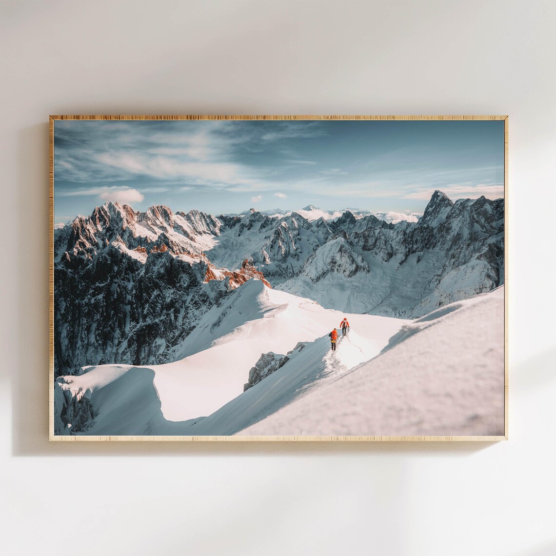 Alpinists Massif Du Mt Blanc French Alps Art Print