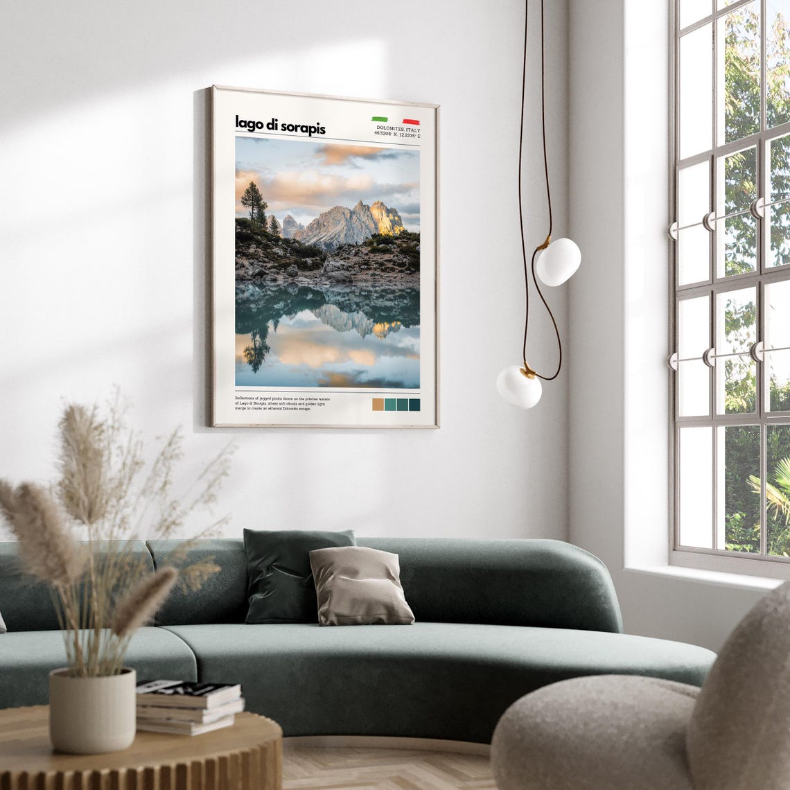 Lago Di Sorapis Dolomites Italy Alpine Lake Reflection Poster - Image 5