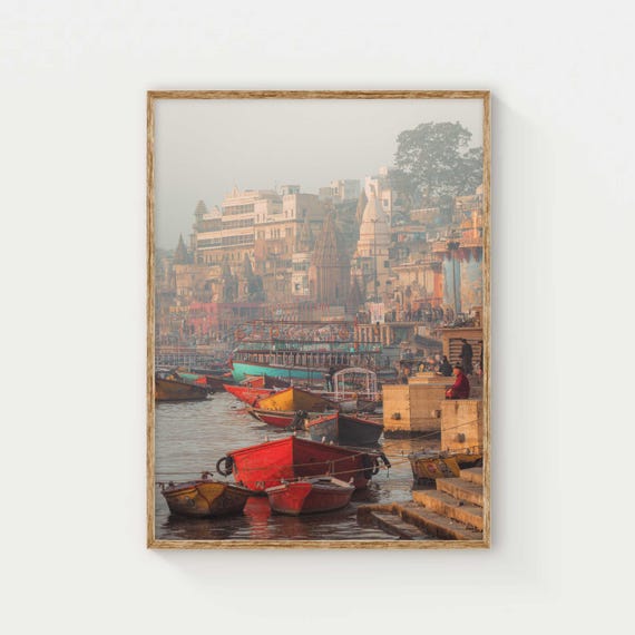 Varanasi Photography Print India Wall Art River Ganges Print Wall Decor Print Art For Living Room Gift For New Home