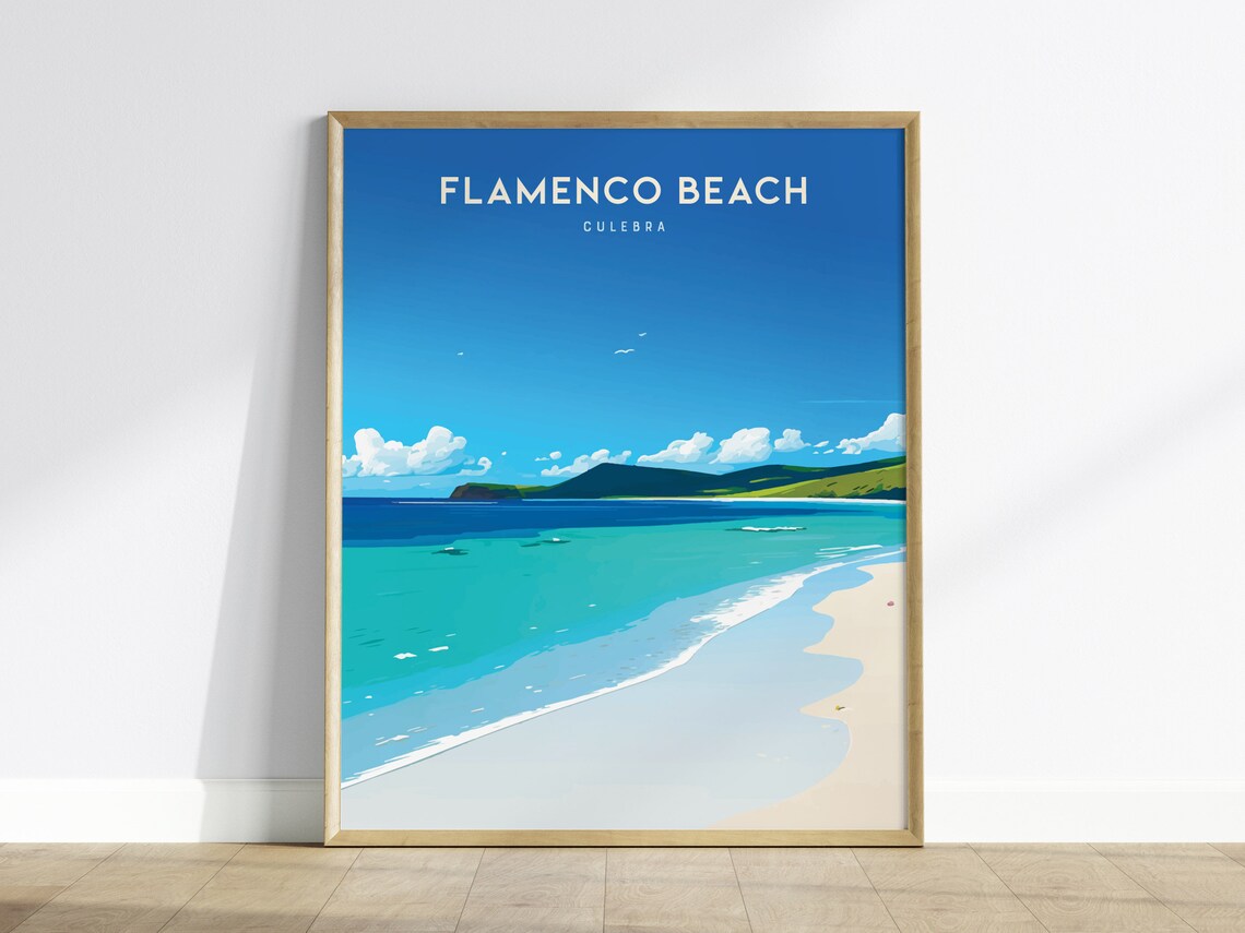 Flamenco Beach Puerto Rico Caribbean Art Print