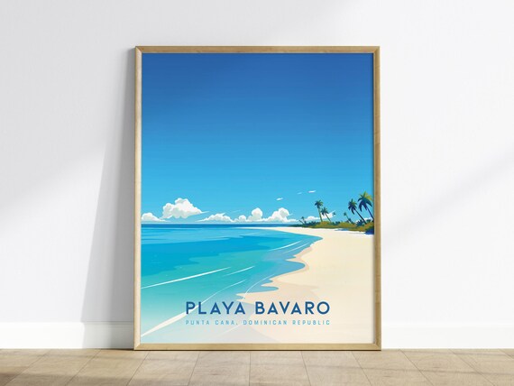 Playa Bavaro Beach Poster Tropical Paradise Scene