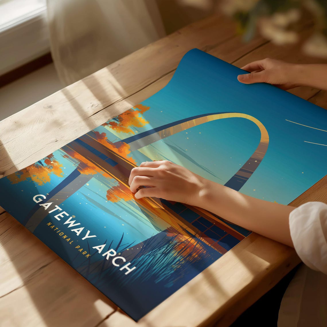Gateway Arch National Park Night Reflection St Louis Arch Poster - Image 3