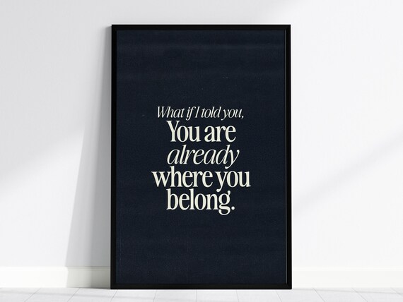 Inspirational Quote Poster Elegant Typography Art Print