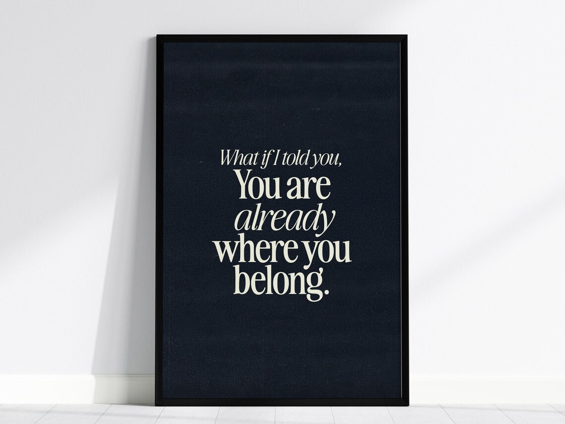 Inspirational Quote Poster Elegant Typography Art Print