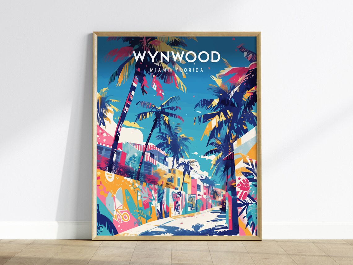 Wynwood Art District Miami Florida Travel Poster