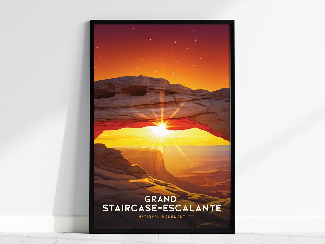 Grand Staircase Escalante Sunset Arch National Monument Poster