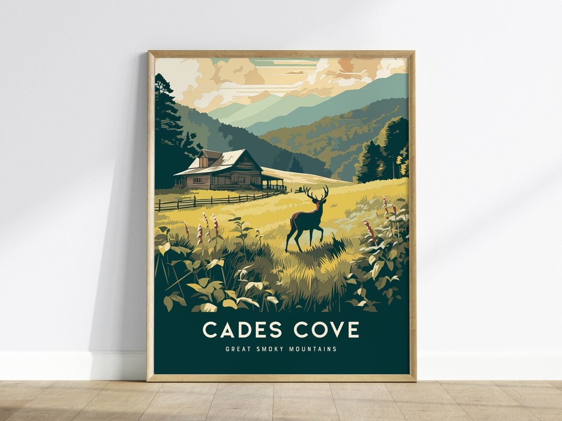 Cades Cove Great Smoky Mountains Travel Poster