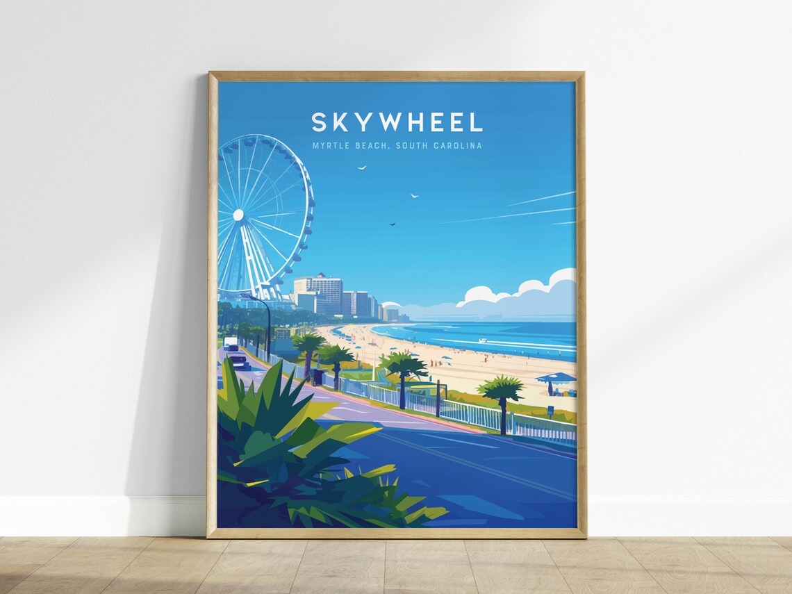 Skywheel Myrtle Beach Travel Poster, South Carolina