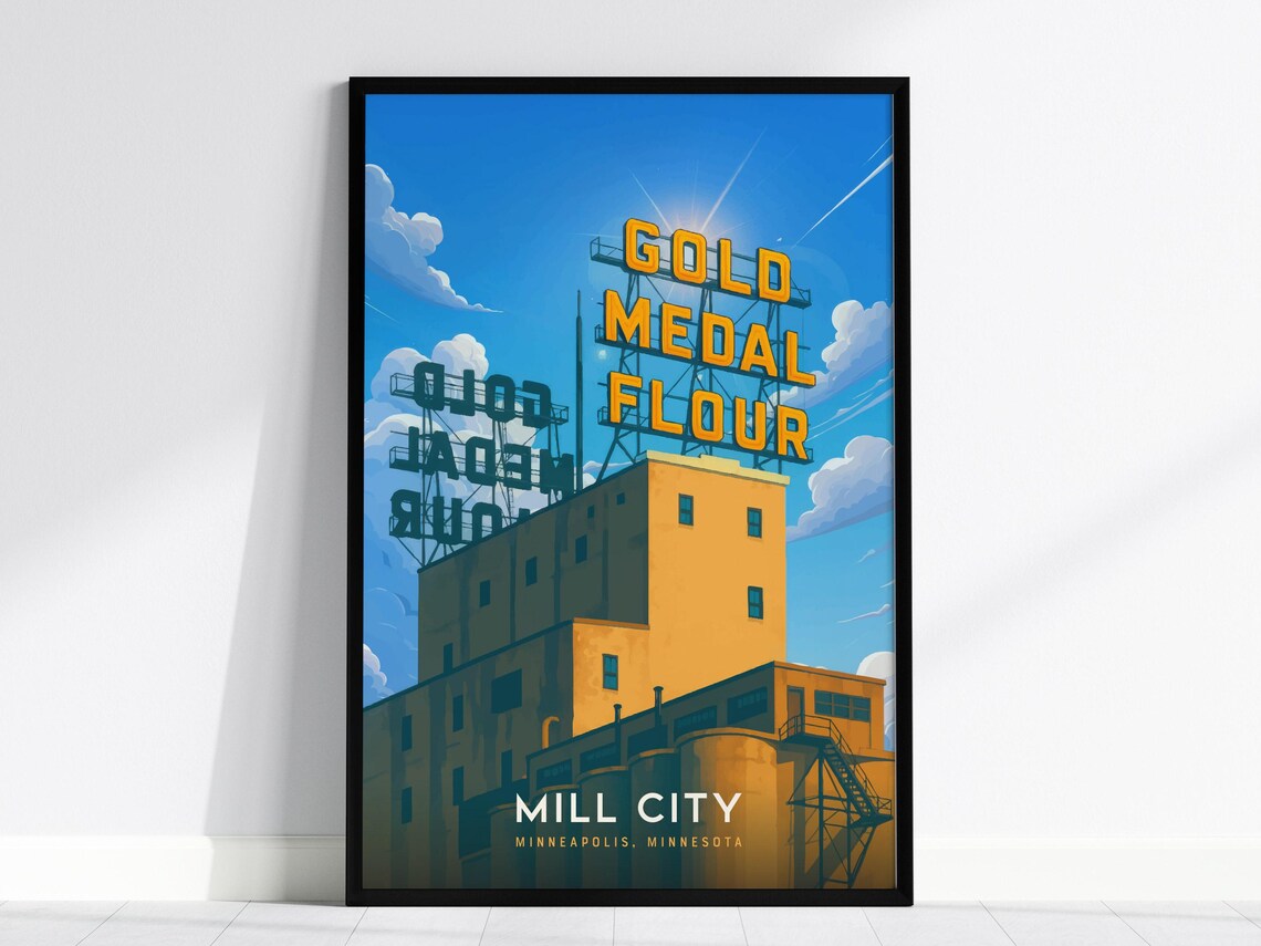 Gold Medal Flour Sign Mill City Minneapolis Minnesota Landmark Poster