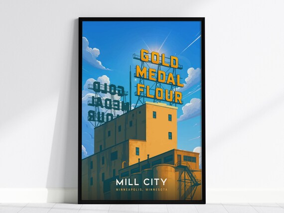 Gold Medal Flour Sign Mill City Minneapolis Minnesota Landmark Poster