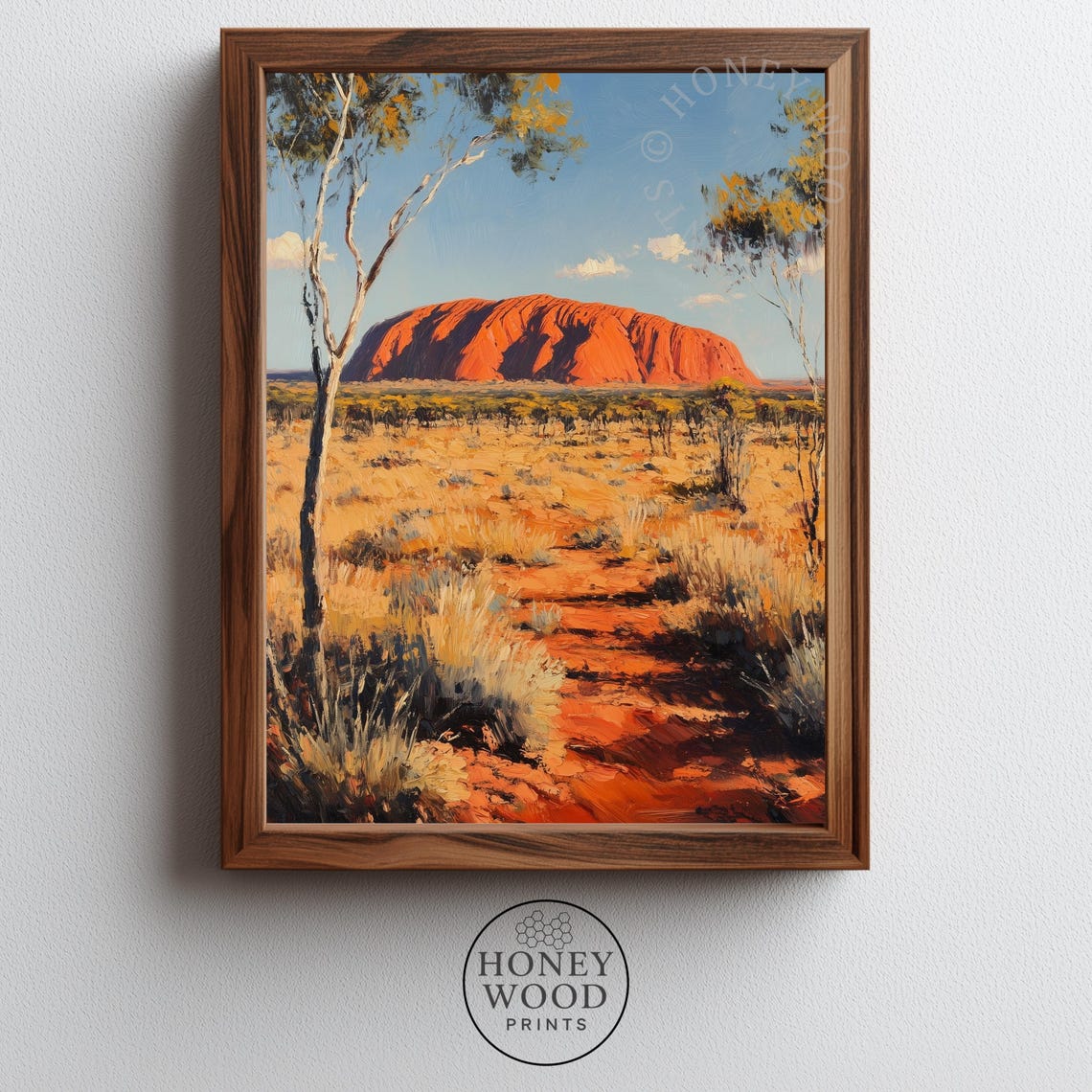 Uluru Red Desert Australia Outback Earthy Landscape Art Poster
