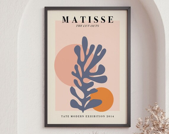 Henri Matisse Blue Seaweed Cut Out Tate Modern Exhibition Poster Print