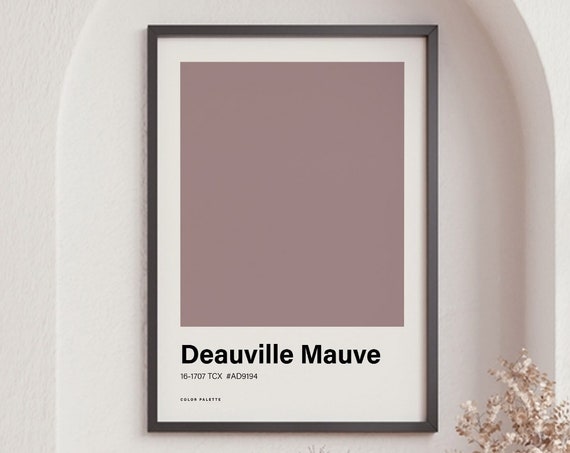 Deauville Mauve Color Poster Print Great Color Scheme Minimalistic Design Trending Colour Print Complementary Wall Poster