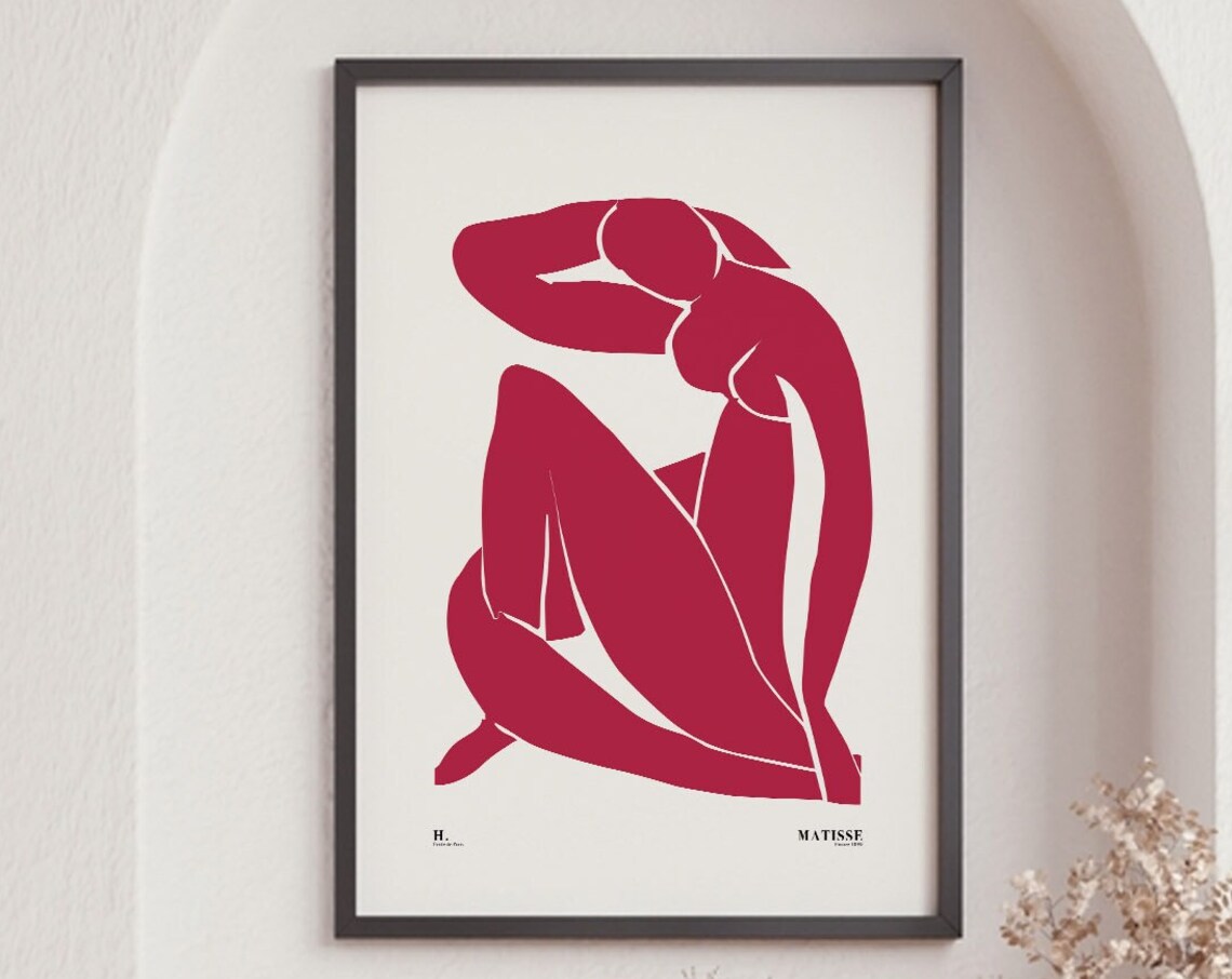 Matisse Style Nude Cutout Exhibition Poster