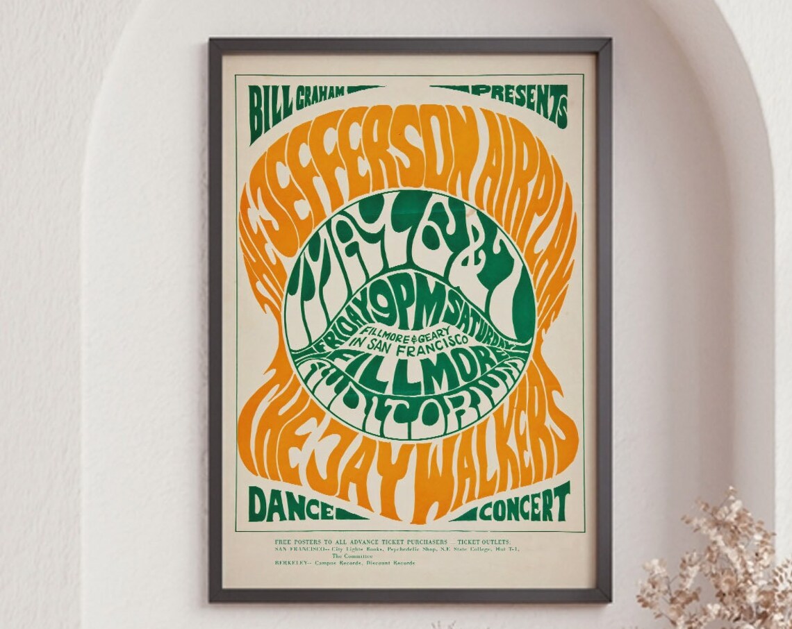 Vintage Music Concert Poster Print, Summer of Love