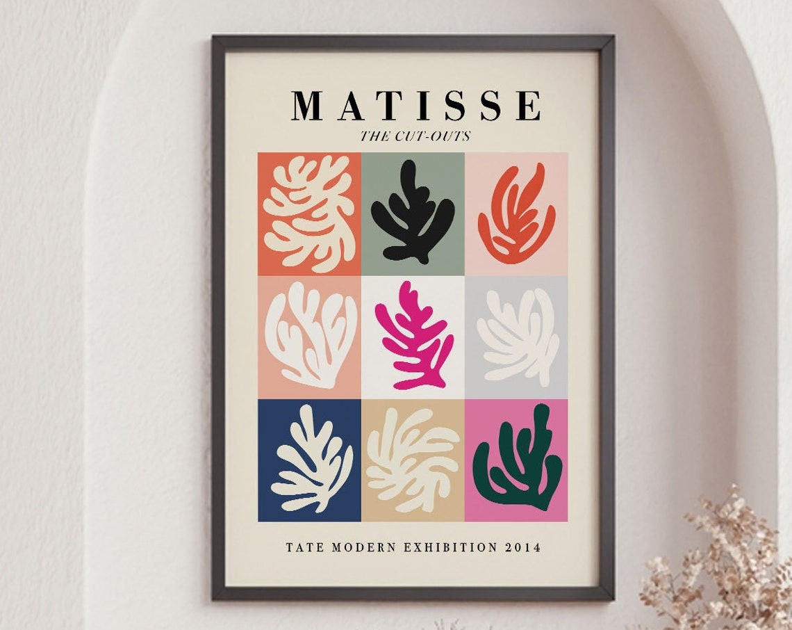 Matisse Vintage Cut Out Leaf Poster Botanical Wall Art Matisse Poster Exhibition Home And Office Decor