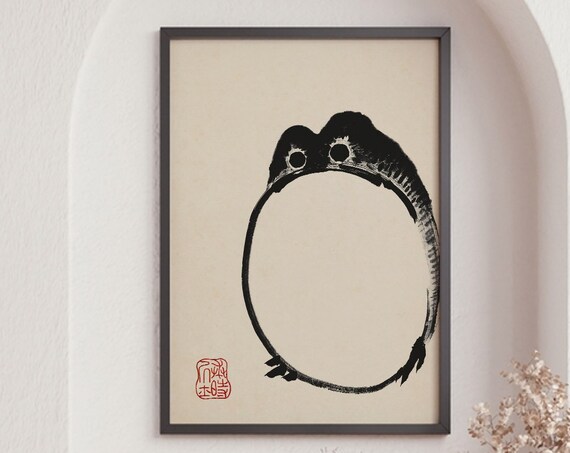 Matsumoto Hoji Vintage Frog Woodblock Art Print