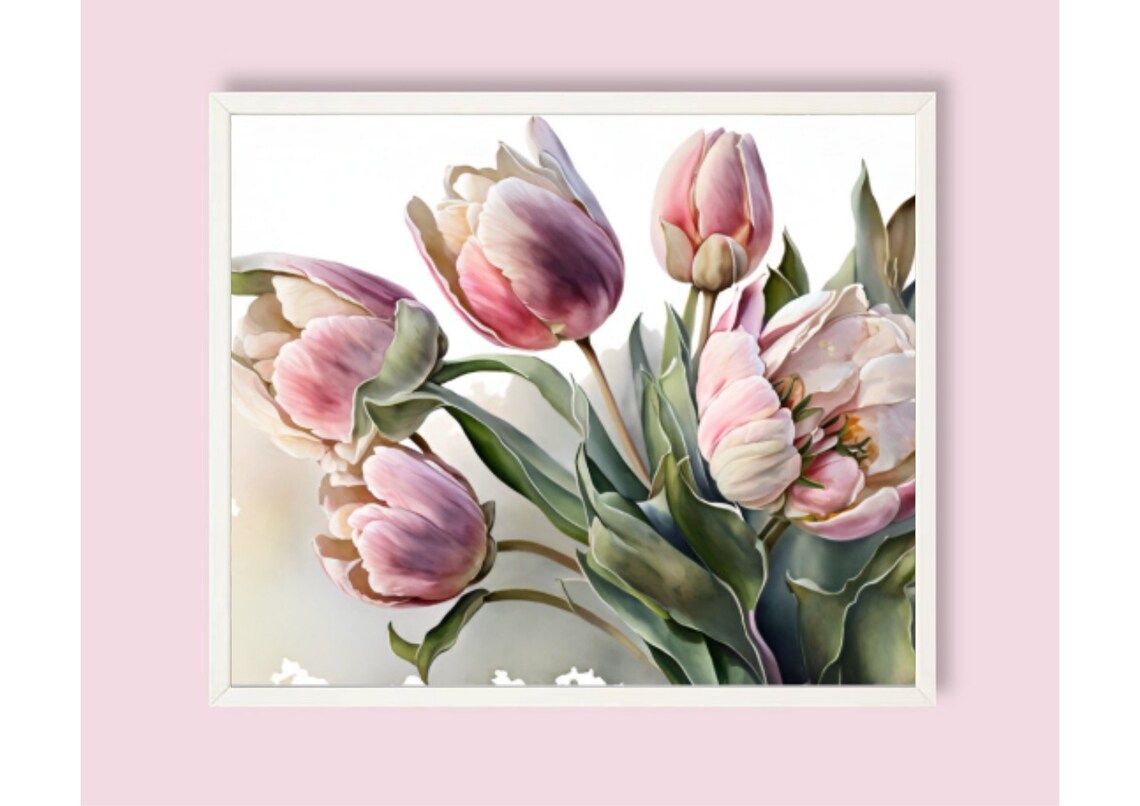 Tulips Watercolor Print, Spring Floral Botanical Art - Image 6