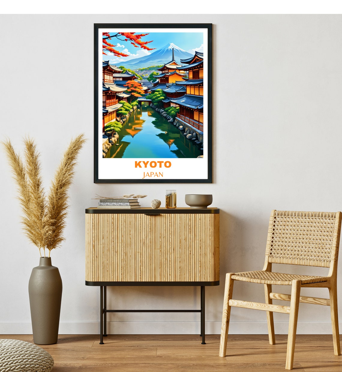 Kyoto Poster Travel Print Japanese Wall Art Kyoto Travel Poster Print Kyoto Wall Art Japan Travel Poster Travel Gift - Image 2
