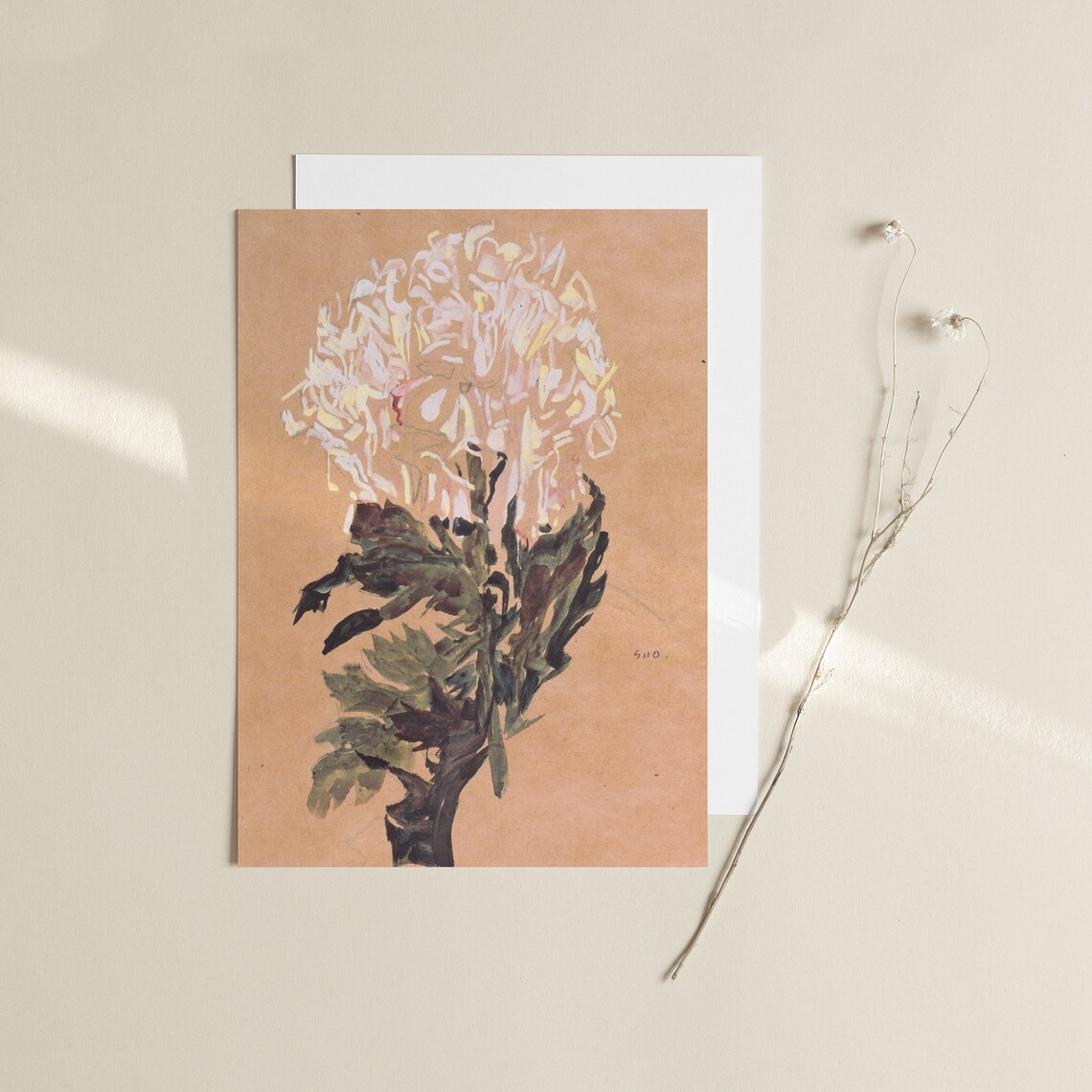 Egon Schiele White Chrysanthemum, 1910 Art Print - Image 3