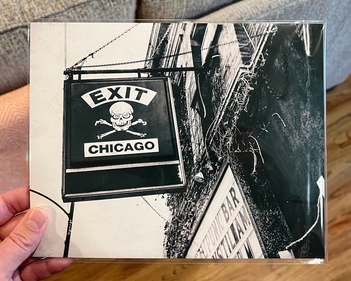 Exit Chicago Wall Art, Chicago Bar Sign Poster - Image 2