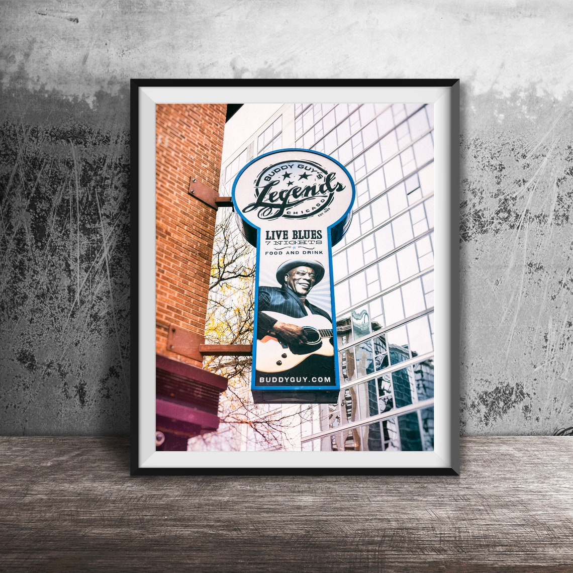 Buddy Guys Legends Live Blues Seven Nights Chicago Club Sign Poster