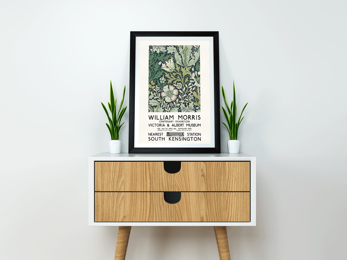 William Morris Exhibition Poster, Art Nouveau Wall Art Print - Image 4