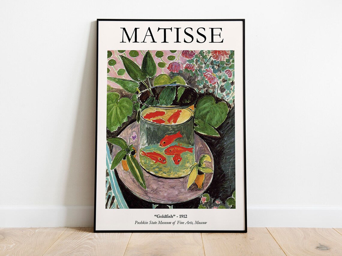 Matisse Goldfish and Woman Beside Water Art Print