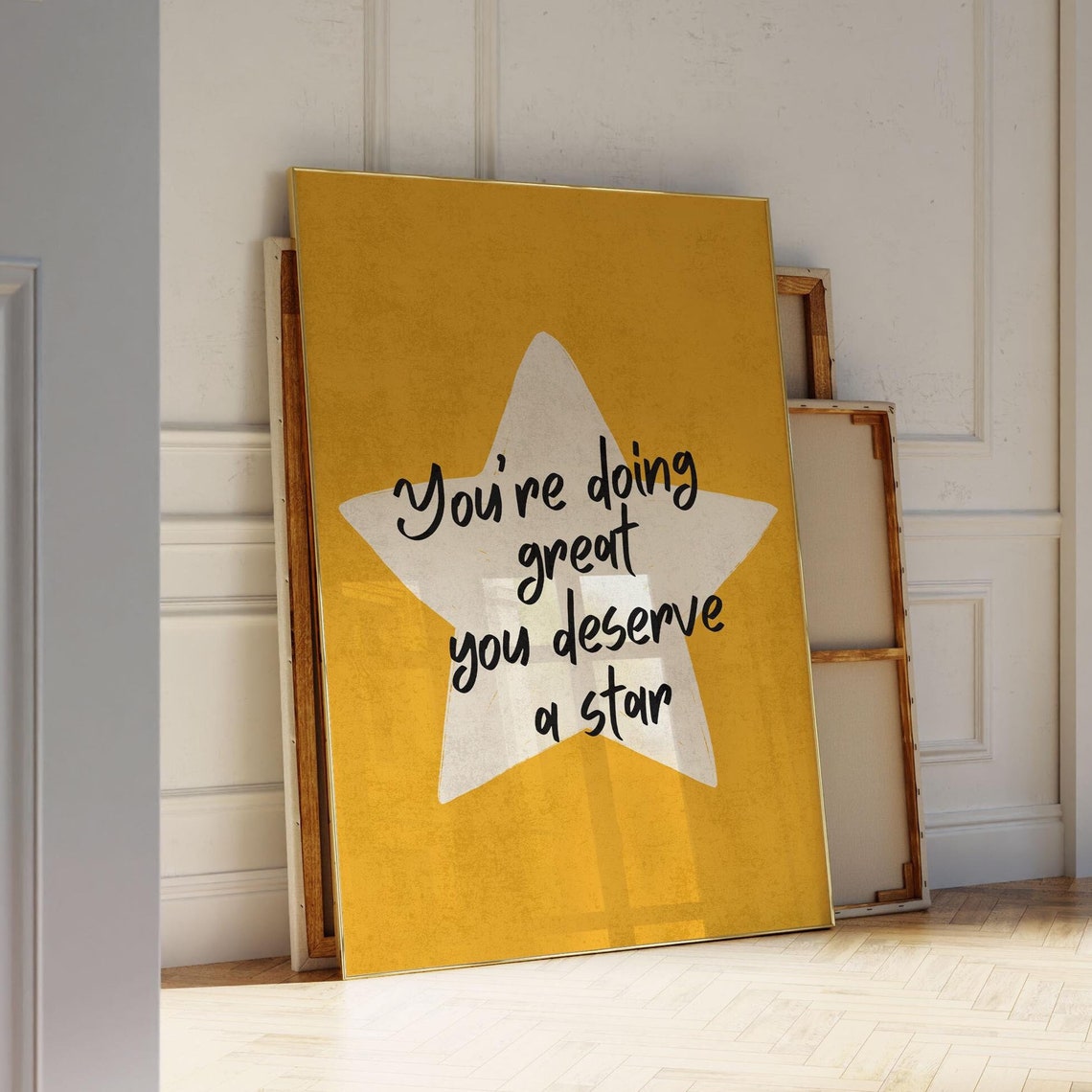 Trendy Motivational Star Wall Art Aesthetic Home Decor Uplifting Print For Office And Dorm Room